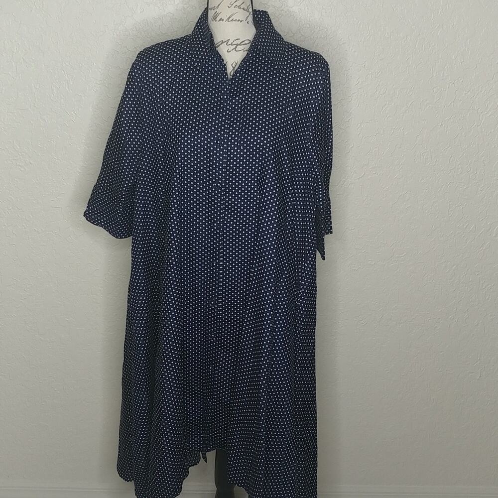 Polka Dot Button Front Tent Dress